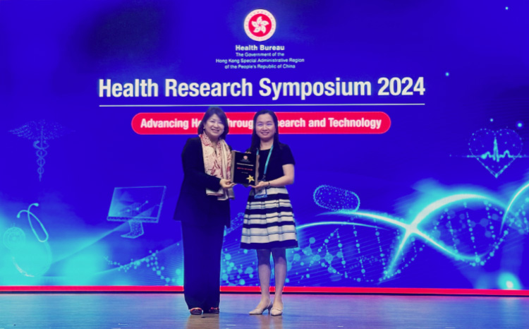 Professor Polly Li, Assistant Professor, was awarded the Best Poster Award by the Health Bureau, HKSAR Government, at the Health Research Symposium 2024